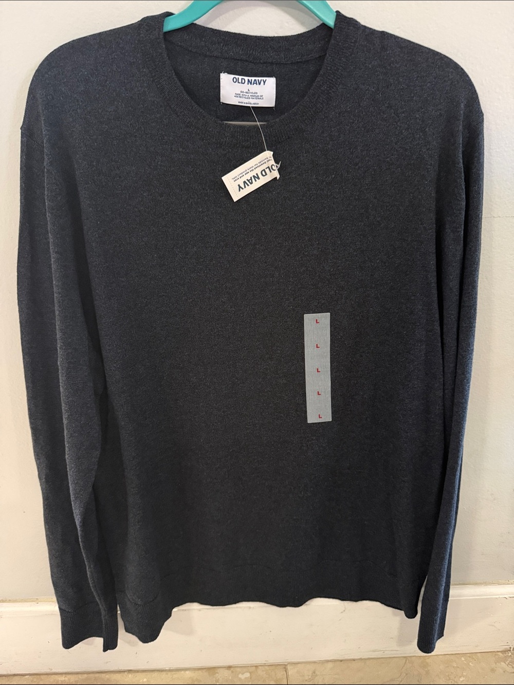 Old Navy Men's Dark Charcoal Crewneck Sweater